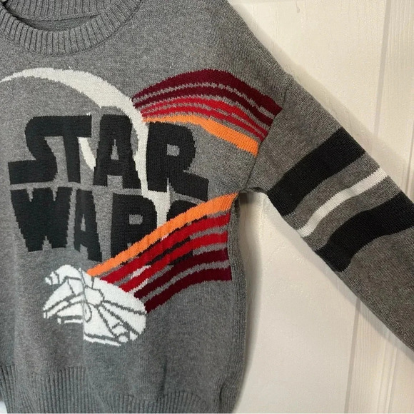 GAP Kids STAR WARS Millennium Falcon Intarsia Sweater Gray Size Small (6-7) - Picture 5 of 11